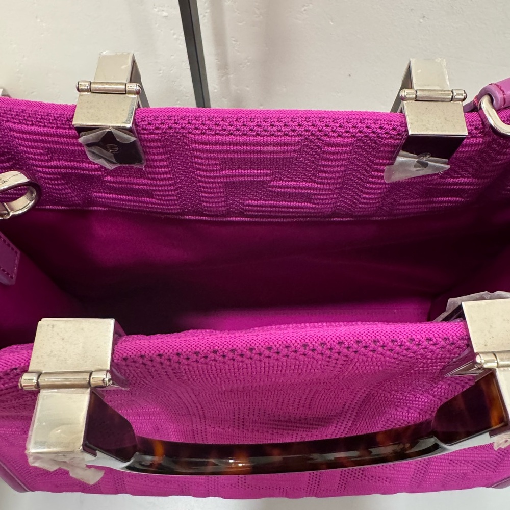 Fendi Magenta Zucca FF sunshine Tortoiseshell Handles - Picture 8 of 10